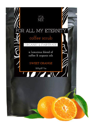 Organic Coffee Scrub - Sweet Orange - For All My Eternity